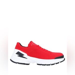 Neil Barrett Red and White Athletic Shoes